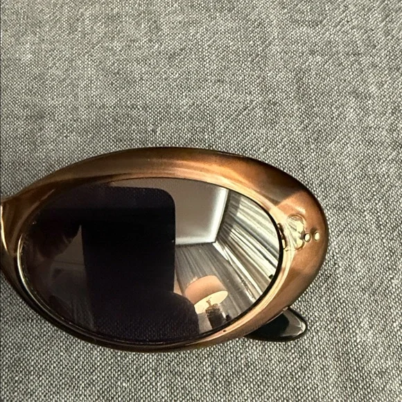Authentic Vintage Gucci Sunglasses GG 2413/N/S 5NR Brown on Black Oval 52 mm - Picture 3 of 10